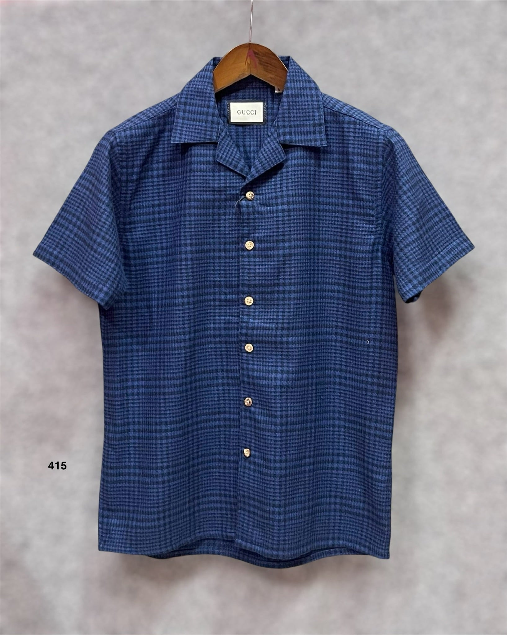 Premium Classic Cuban Collar Stripe Shirt GCST 415